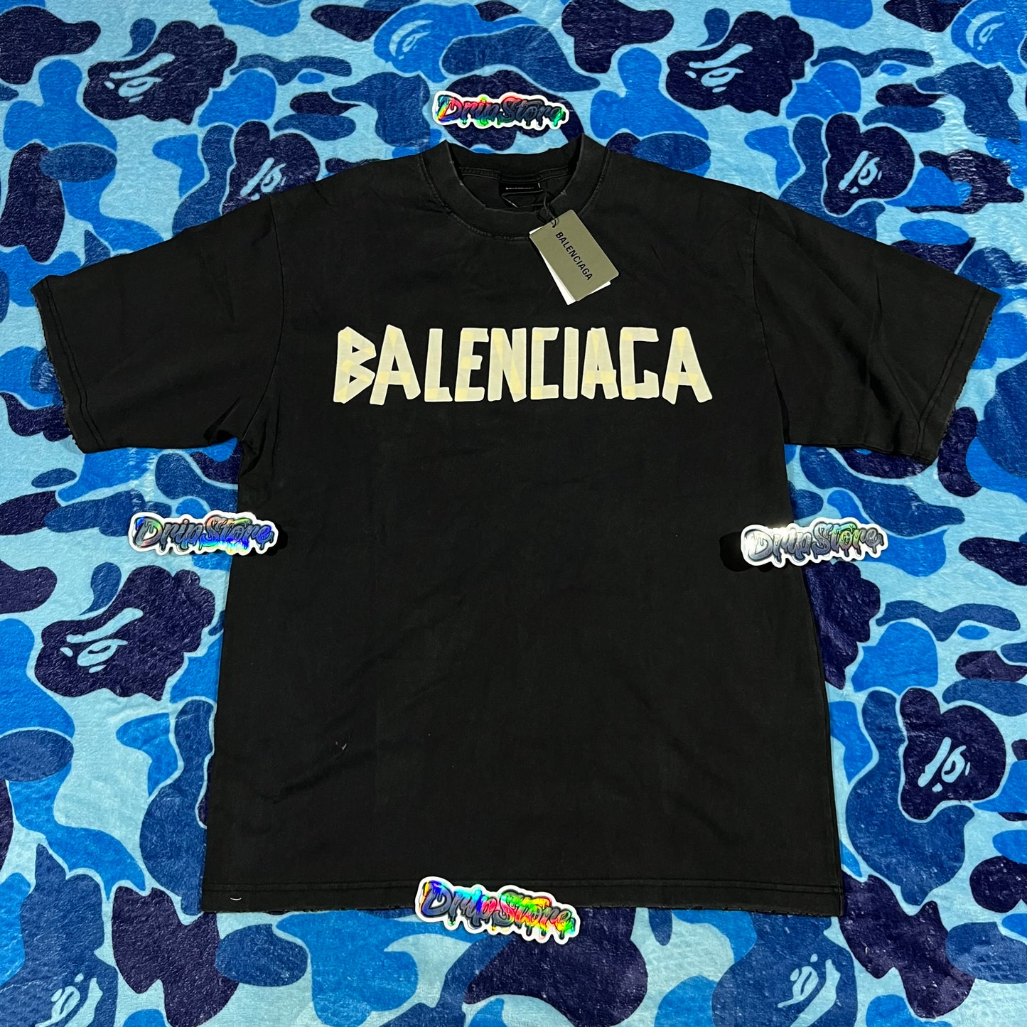 BALENCIAGA TAPE TYPE T-SHIRT BLACK
