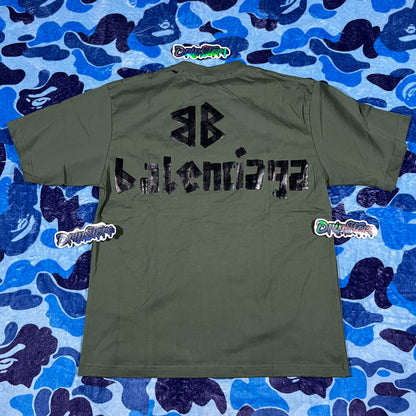 BALENCIAGA NEW TAPE TYPE T-SHIRT GREEN