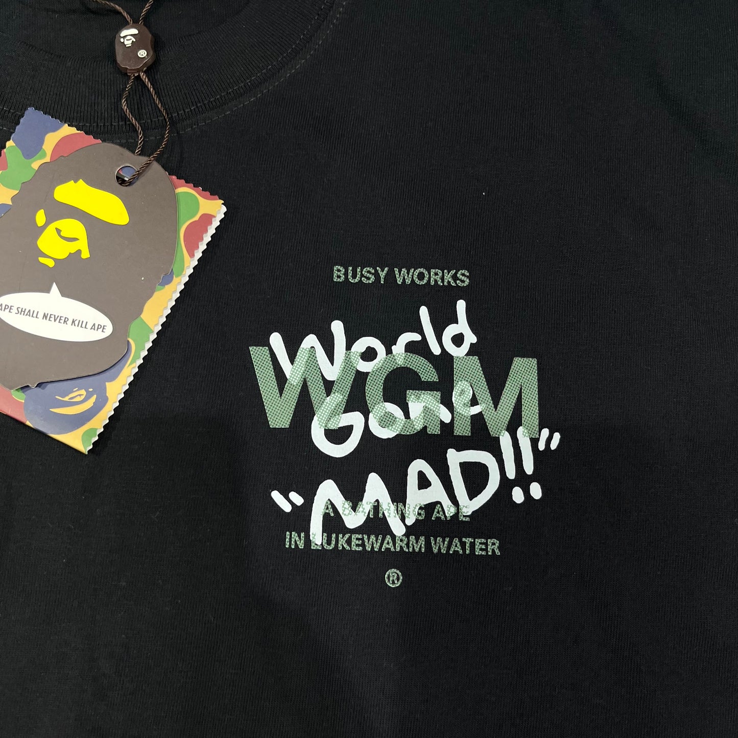 Remera Bape Woodland Camo WGM Negra L