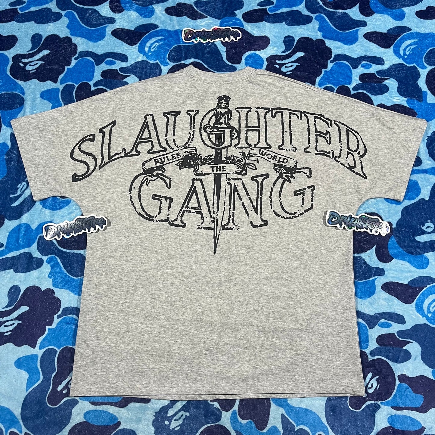 Remera Corteiz x Slaughter Gang 21 Savage Gris XL