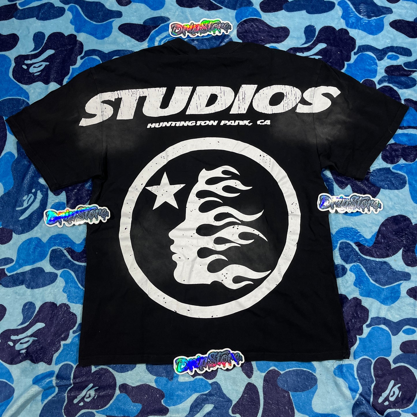Remera Hellstar Cartoon Logo Negra M-XL