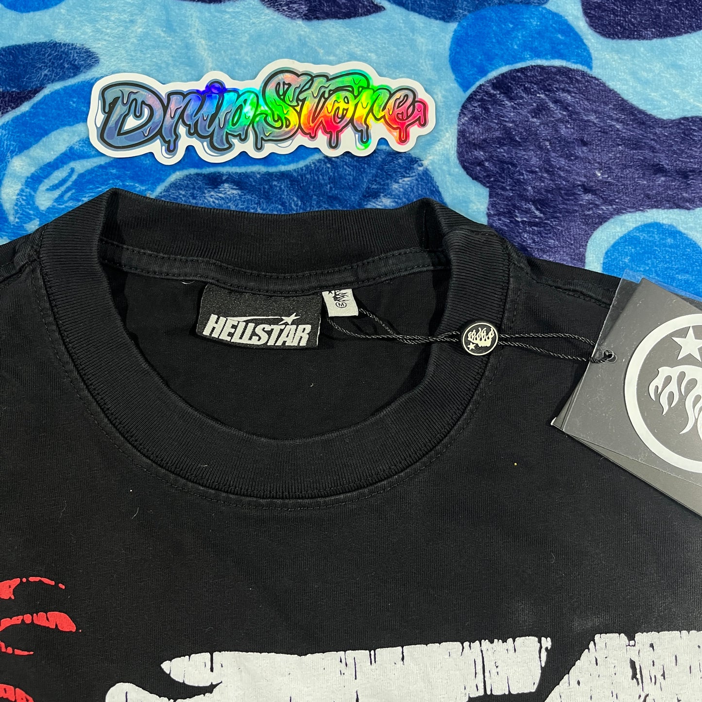 Remera Hellstar Cartoon Logo Negra M-XL