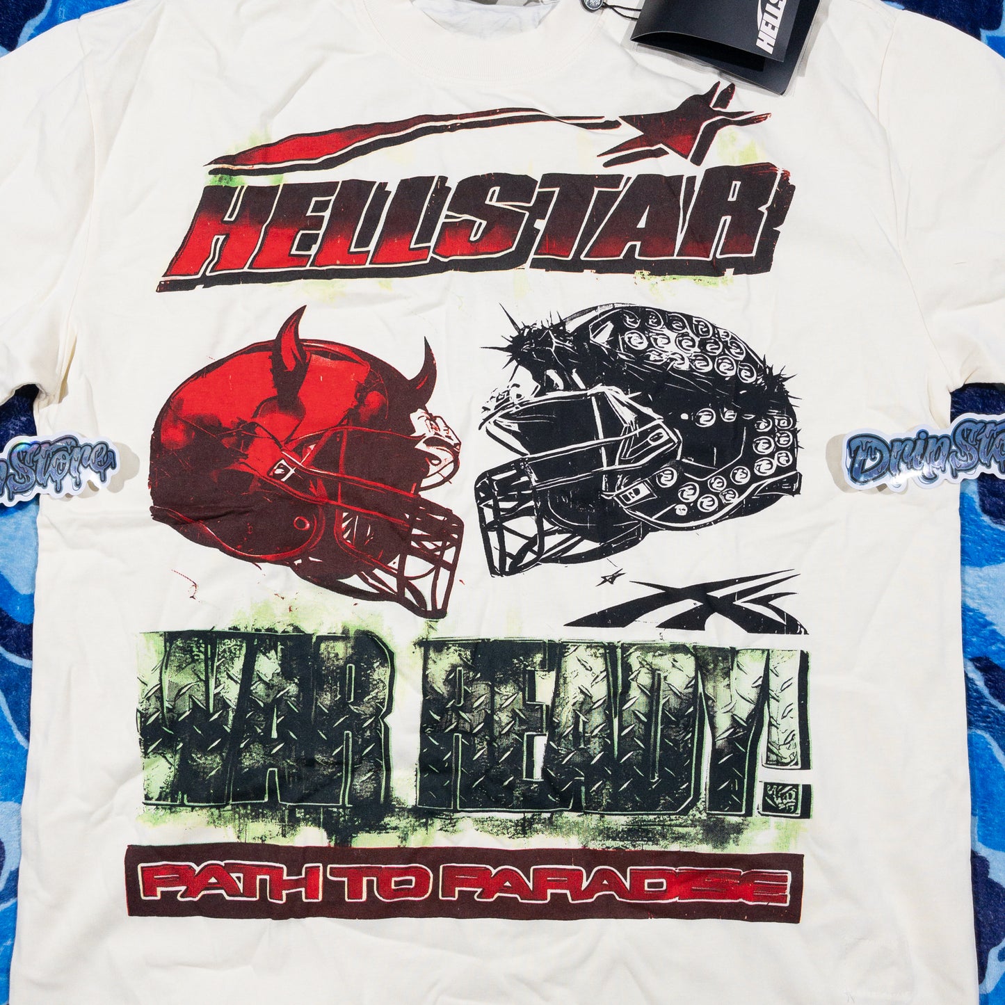 Remera Hellstar War Ready! Crema L