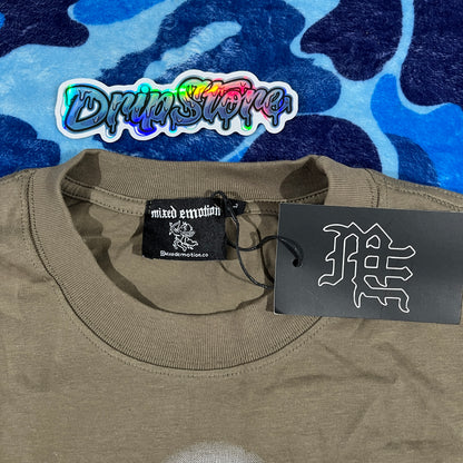 Mixed Emotion Blinded Rhinestone Tee Grey