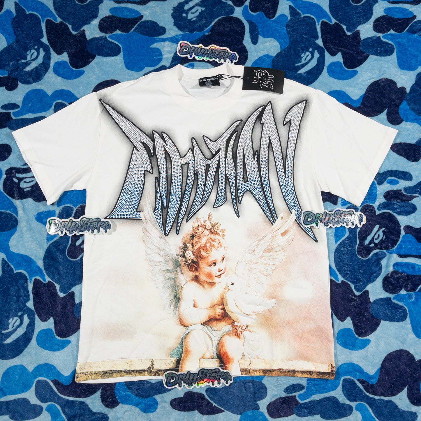 Mixed Emotion Dove Tee White