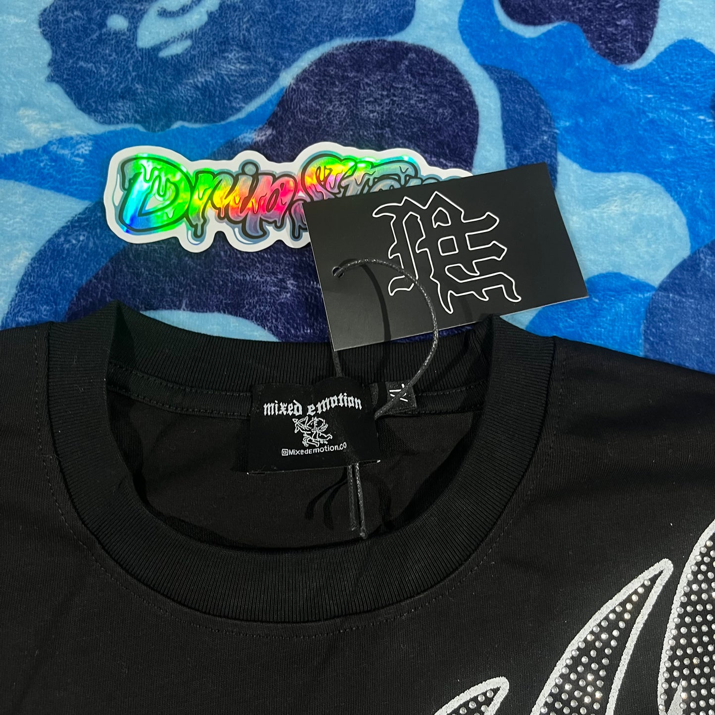 Mixed Emotion Dove Tee Black