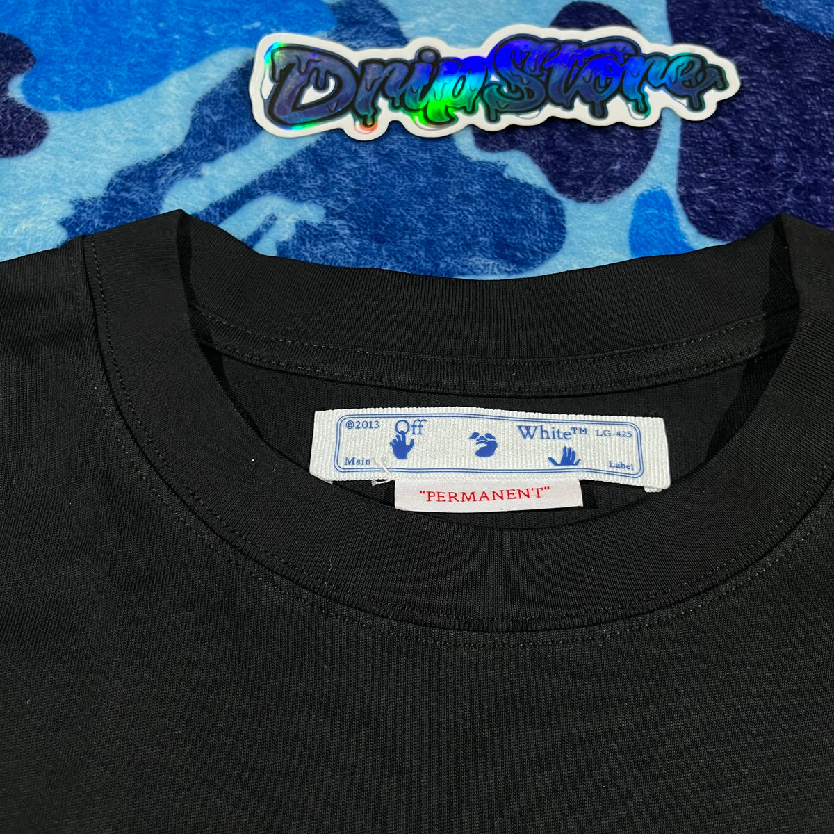 Off White Airport Tape Tee Black