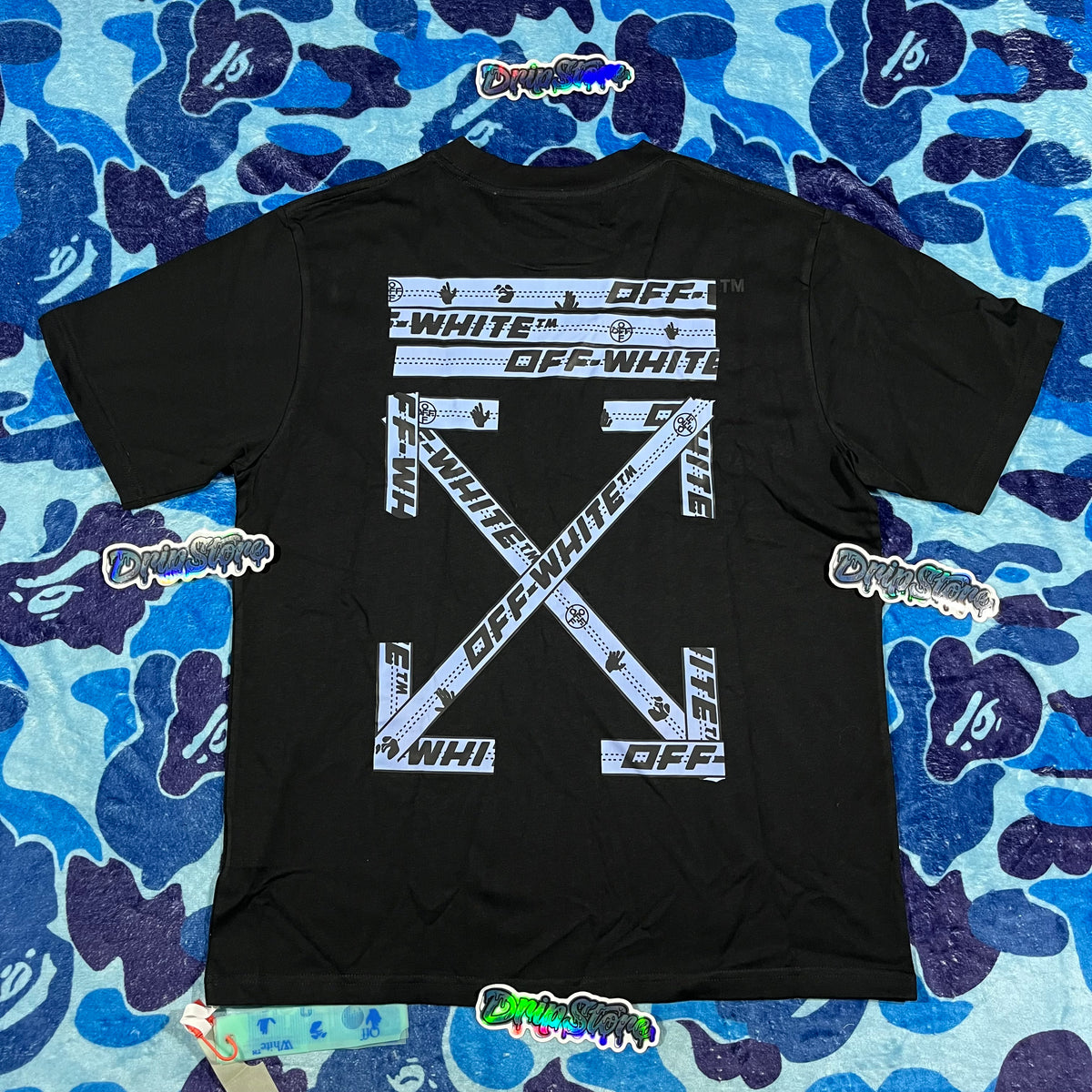 Off White Airport Tape Tee Black