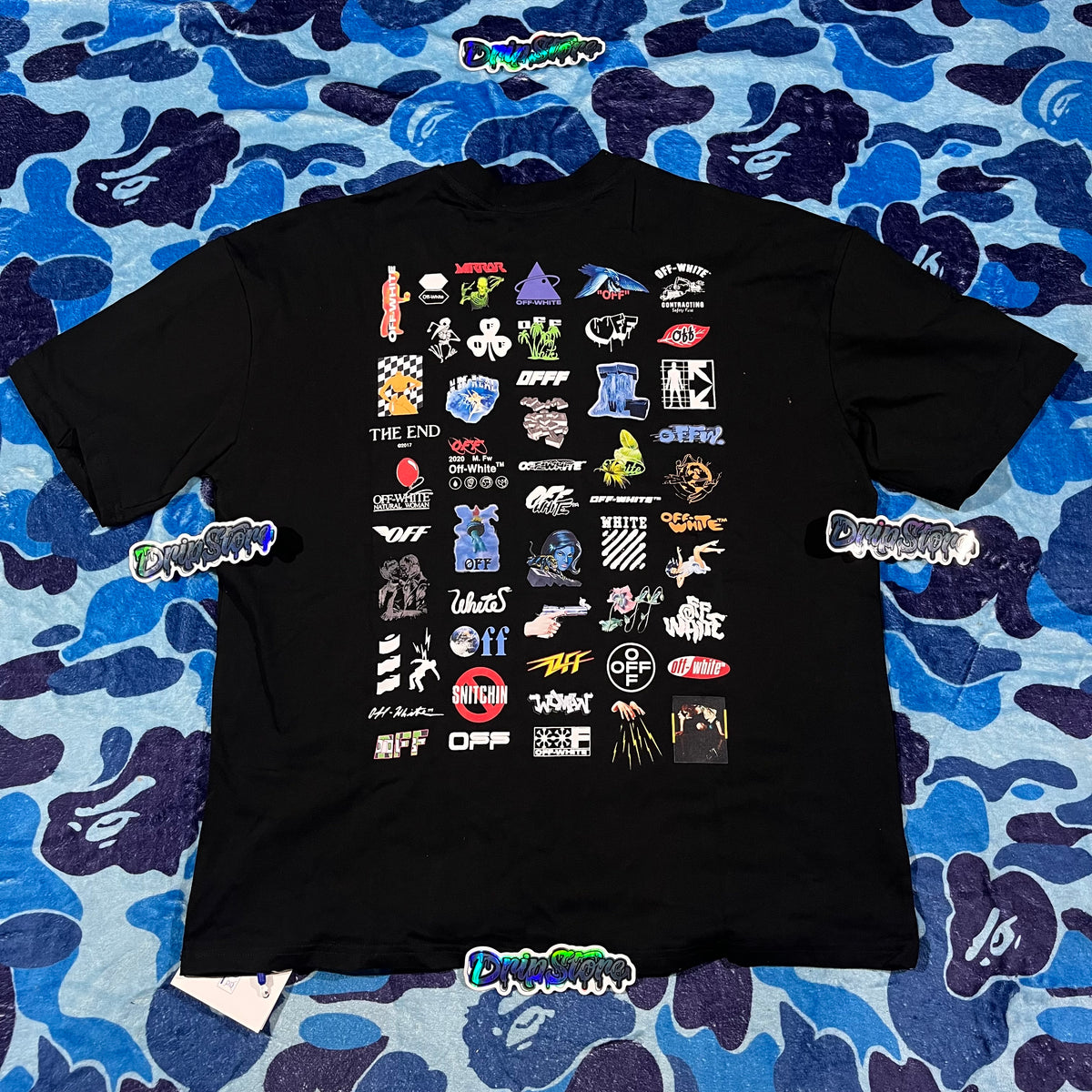 Off White Logic Logos Tee Black