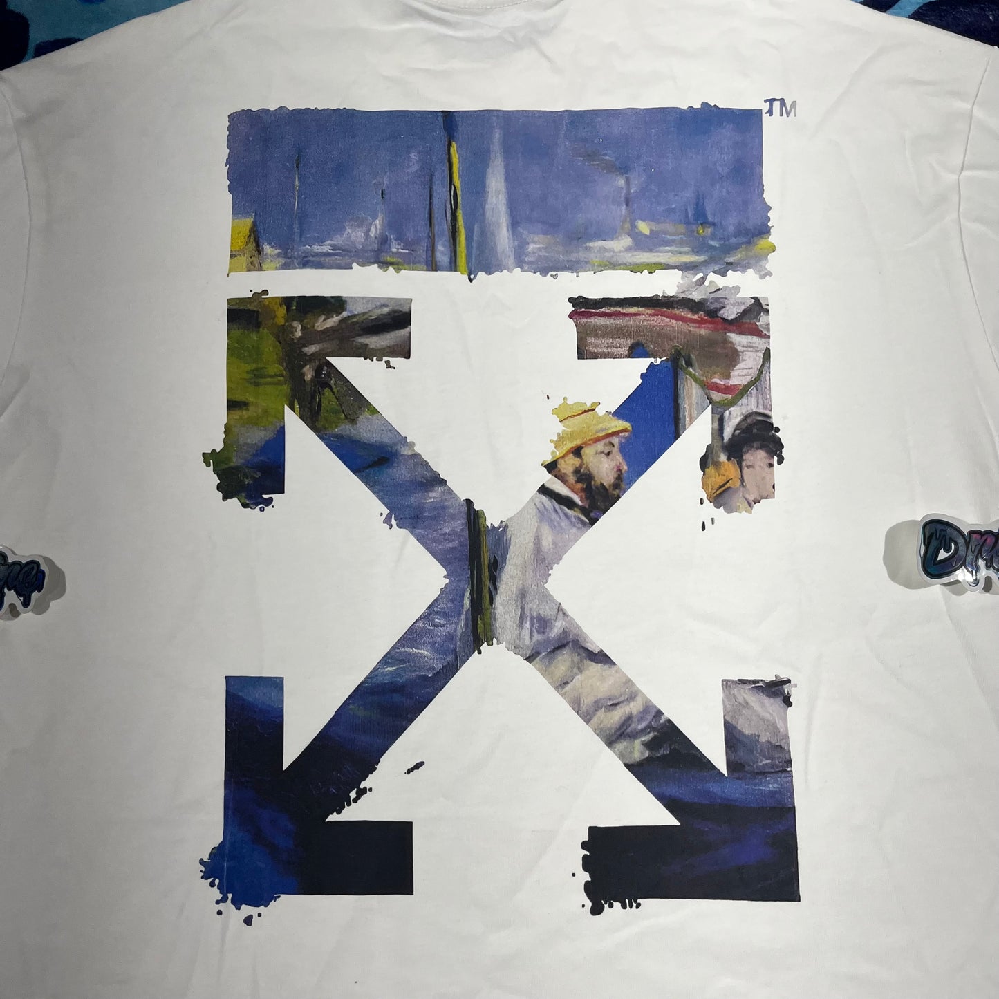 Off White Diag Arrows Monet Tee White