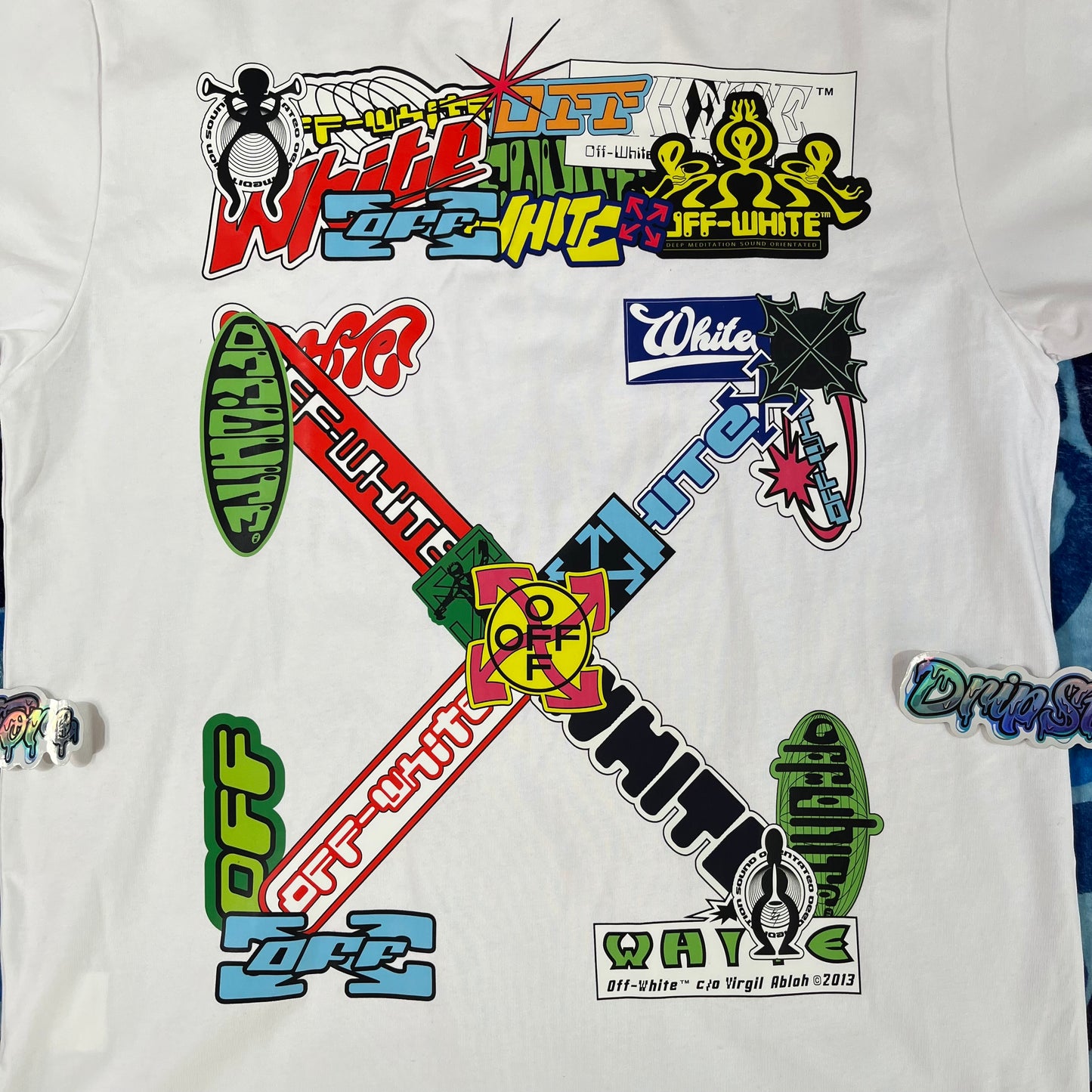 Off White Multi Logo Arrow Tee White
