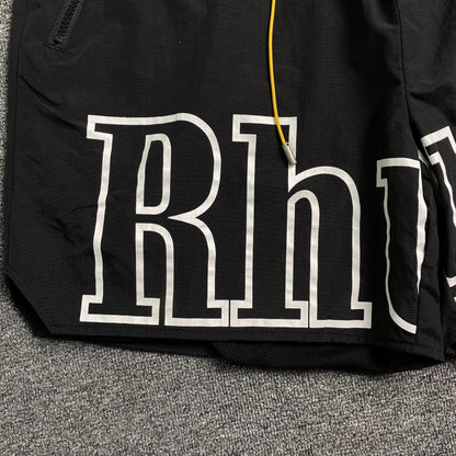 RHUDE RH LOGO SHORTS BLACK-Drip Store Argentina