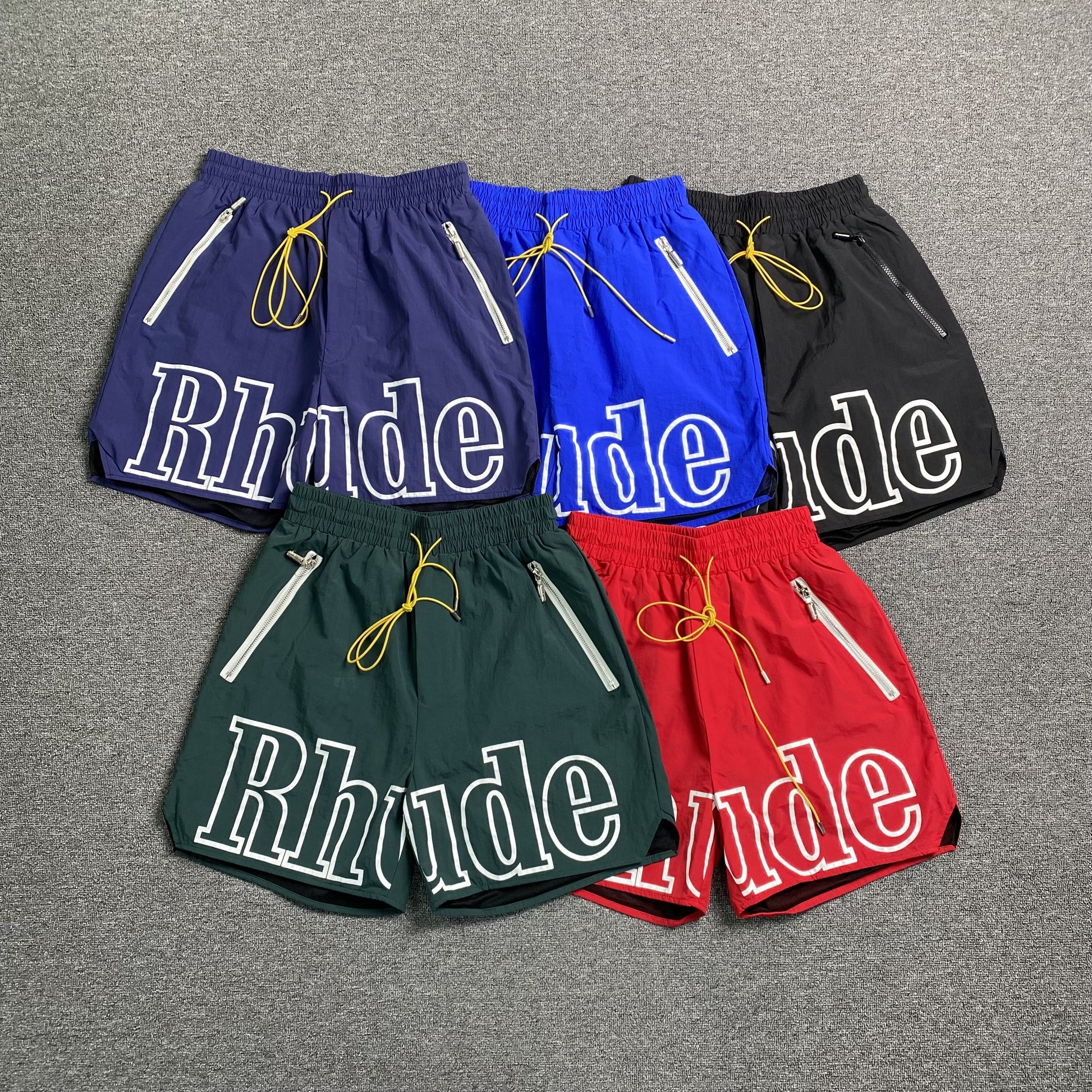 RHUDE RH LOGO SHORTS BLACK-Drip Store Argentina