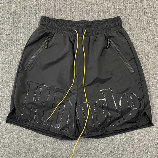 RHUDE RH LOGO SHORTS BLACK-Drip Store Argentina