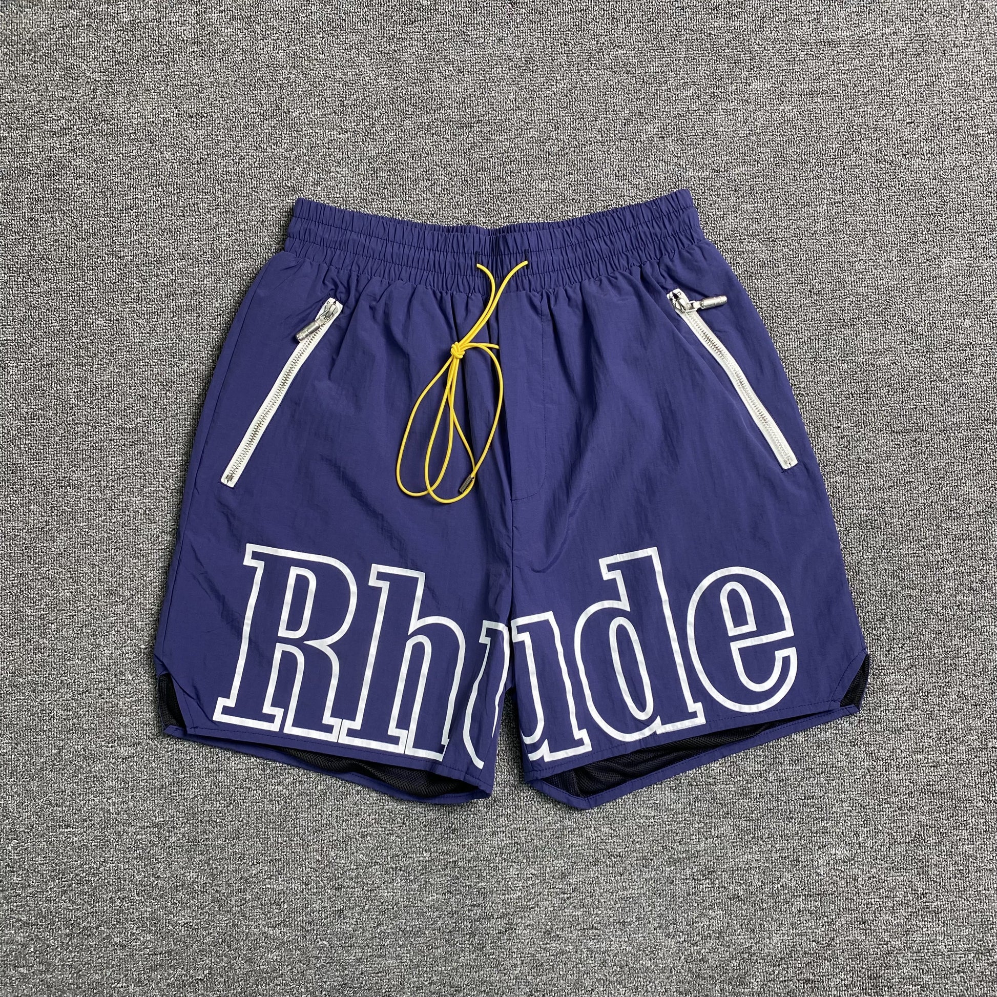 RHUDE RH LOGO SHORTS BLUE NAVY-Drip Store Argentina