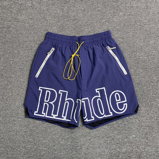 RHUDE RH LOGO SHORTS BLUE NAVY-Drip Store Argentina
