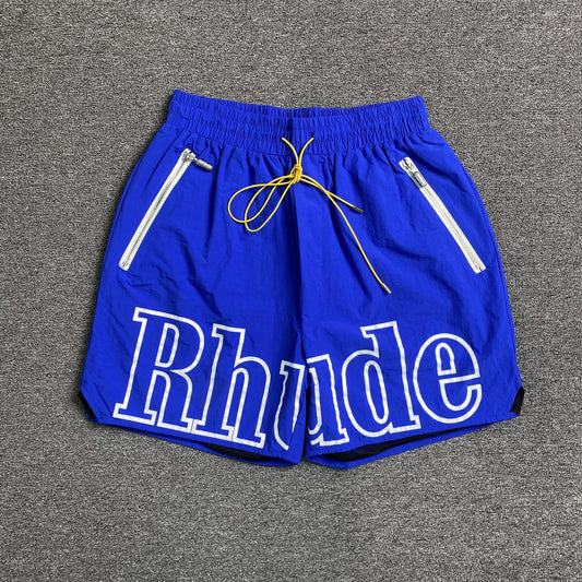 RHUDE RH LOGO SHORTS BLUE-Drip Store Argentina