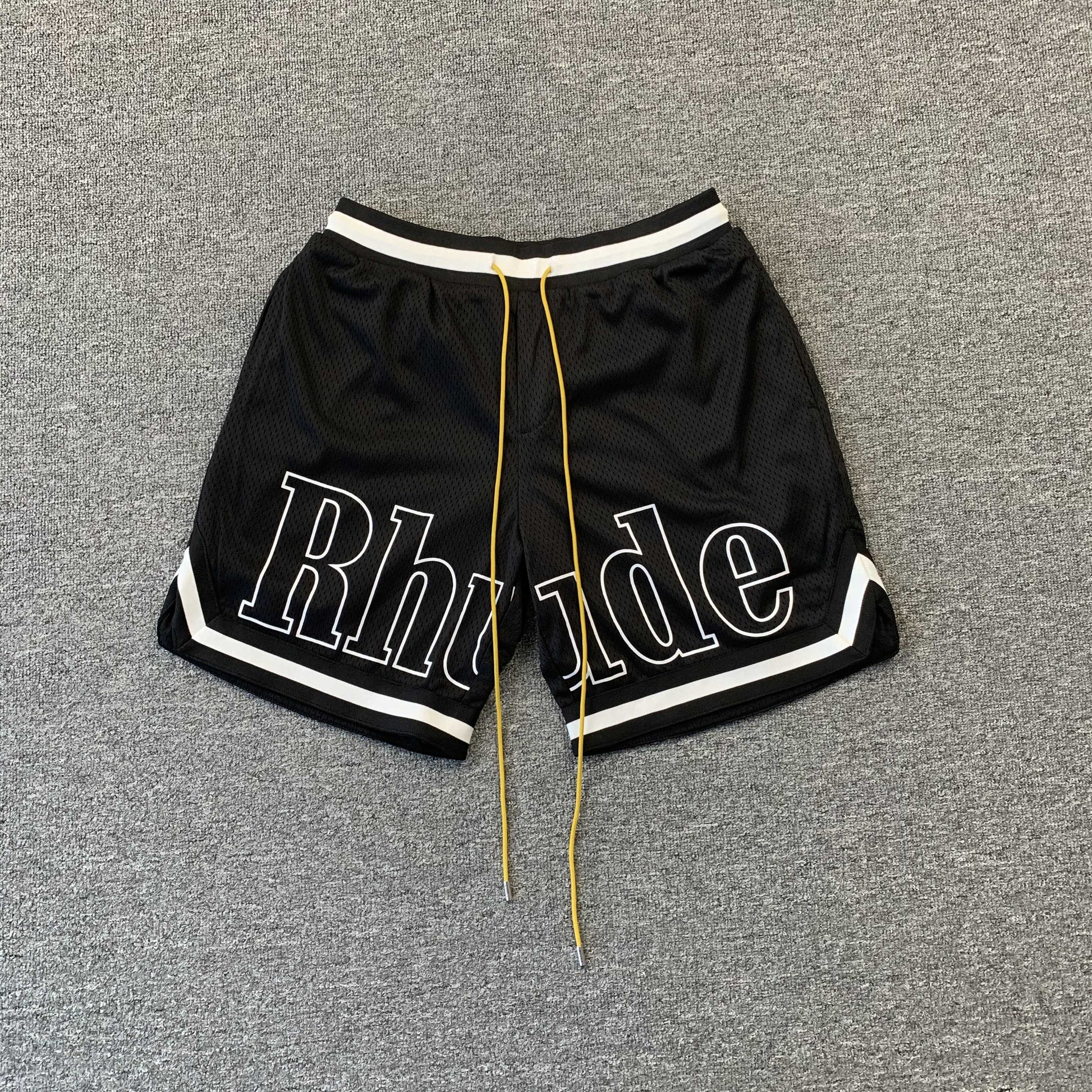 RHUDE SHORTS BLACK-Drip Store Argentina