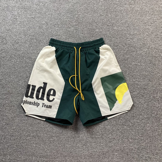 RHUDE SHORTS GREEN-Drip Store Argentina