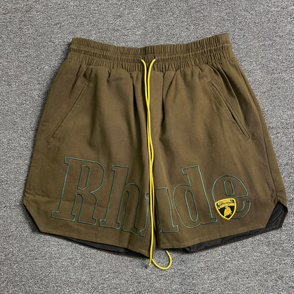 rhude-x-lamborghini-shorts-brown-Drip Store Argentina