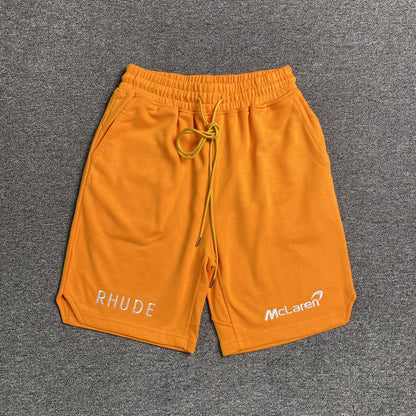 rhude-x-mclaren-shorts-orange-Drip Store Argentina
