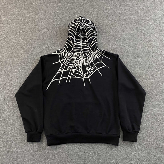 Sp5der Heavy Web Hoodie Black