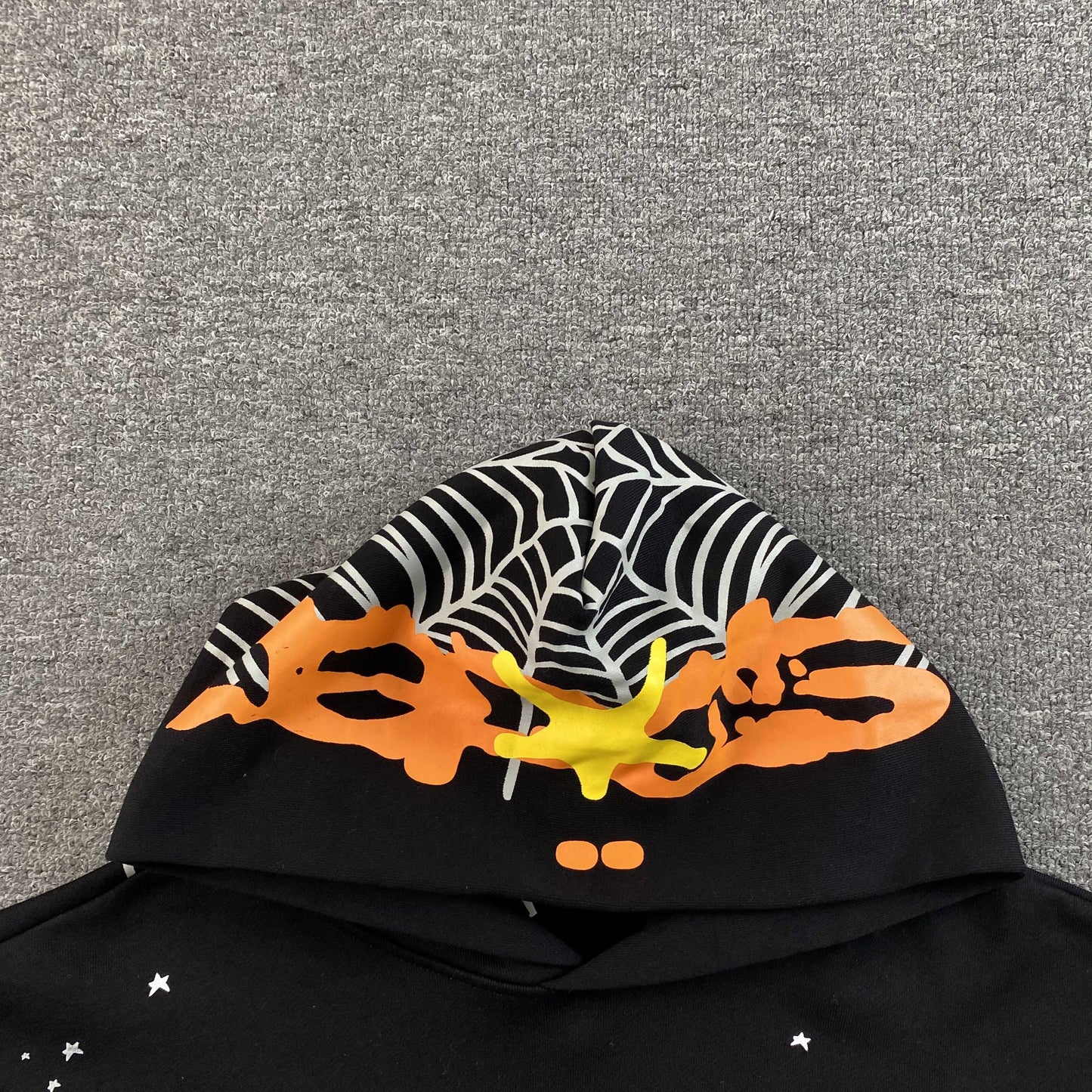Sp5der Heavy Web Hoodie Black