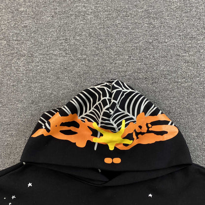 Sp5der Heavy Web Hoodie Black
