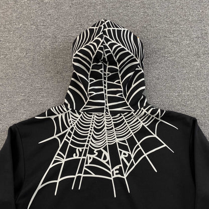 Sp5der Heavy Web Hoodie Black