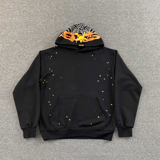 Sp5der Heavy Web Hoodie Black