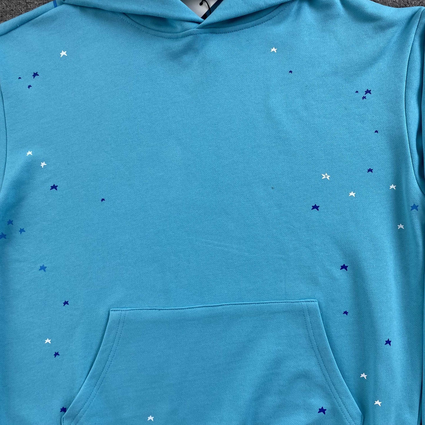 Sp5der Heavy Web Hoodie Cyan