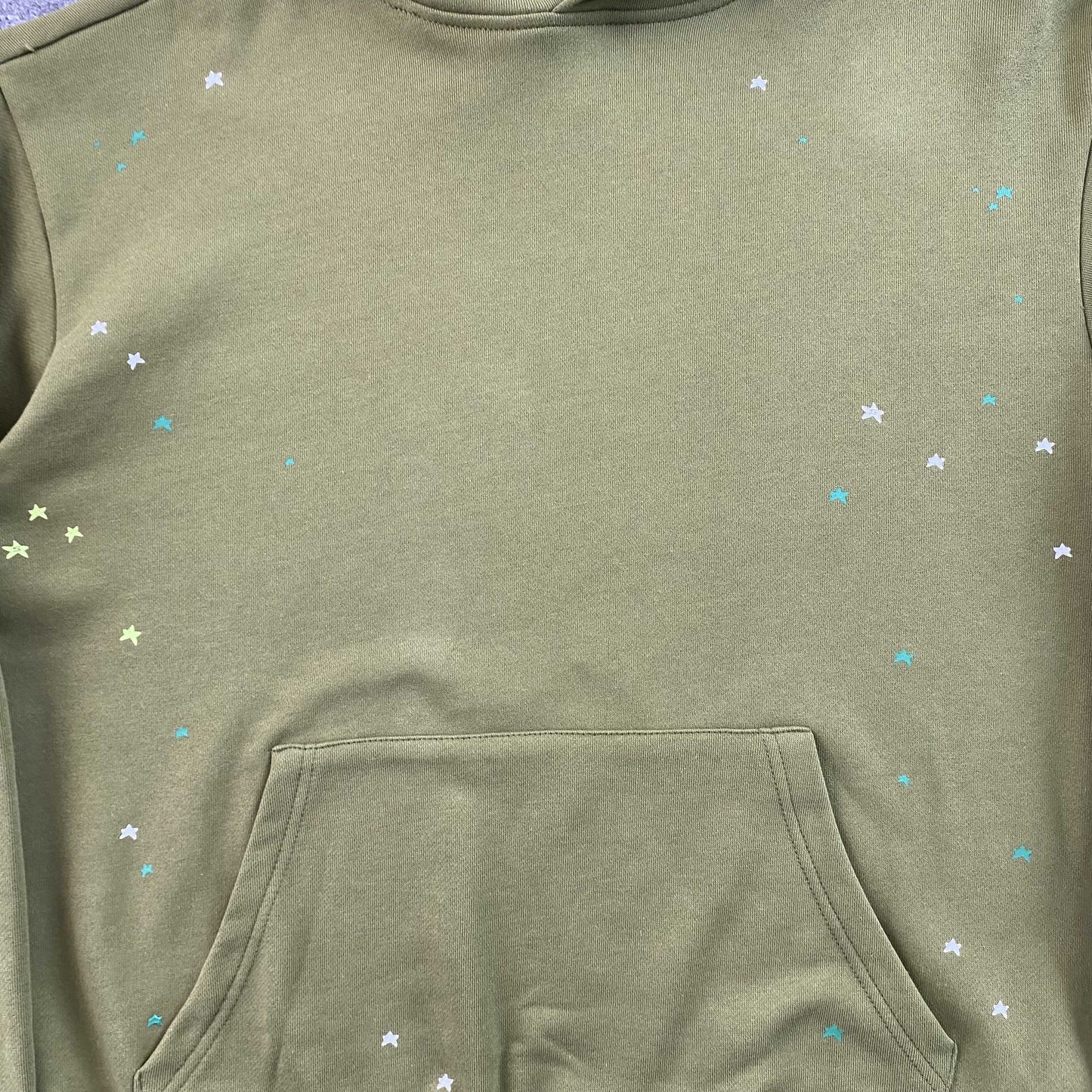 Sp5der Heavy Web Hoodie Olive