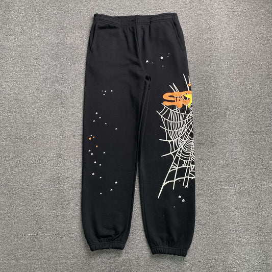 Sp5der Heavy Web Sweatpants Black