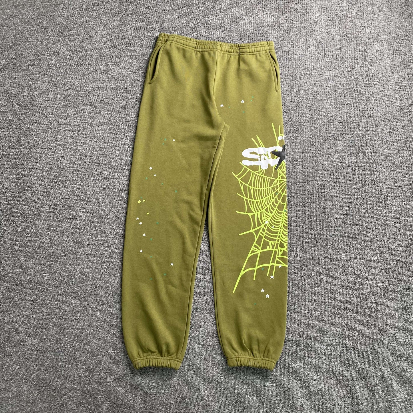 Sp5der Heavy Web Sweatpants Olive
