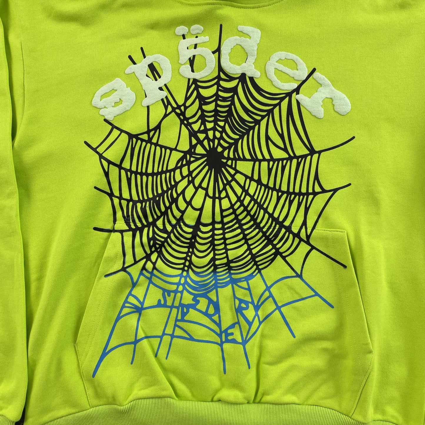 Sp5der OG Web V2 Gradient Hoodie Acid Green