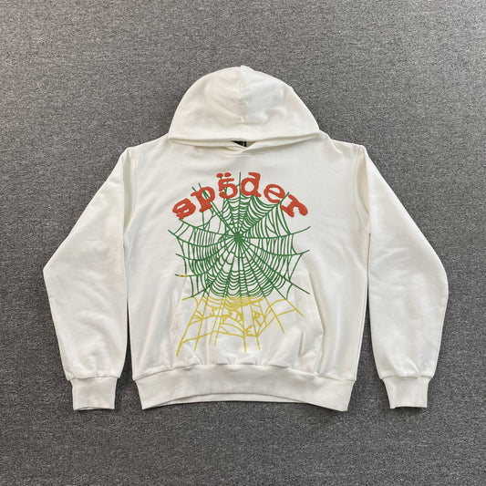 Sp5der OG Web V2 Gradient Hoodie White