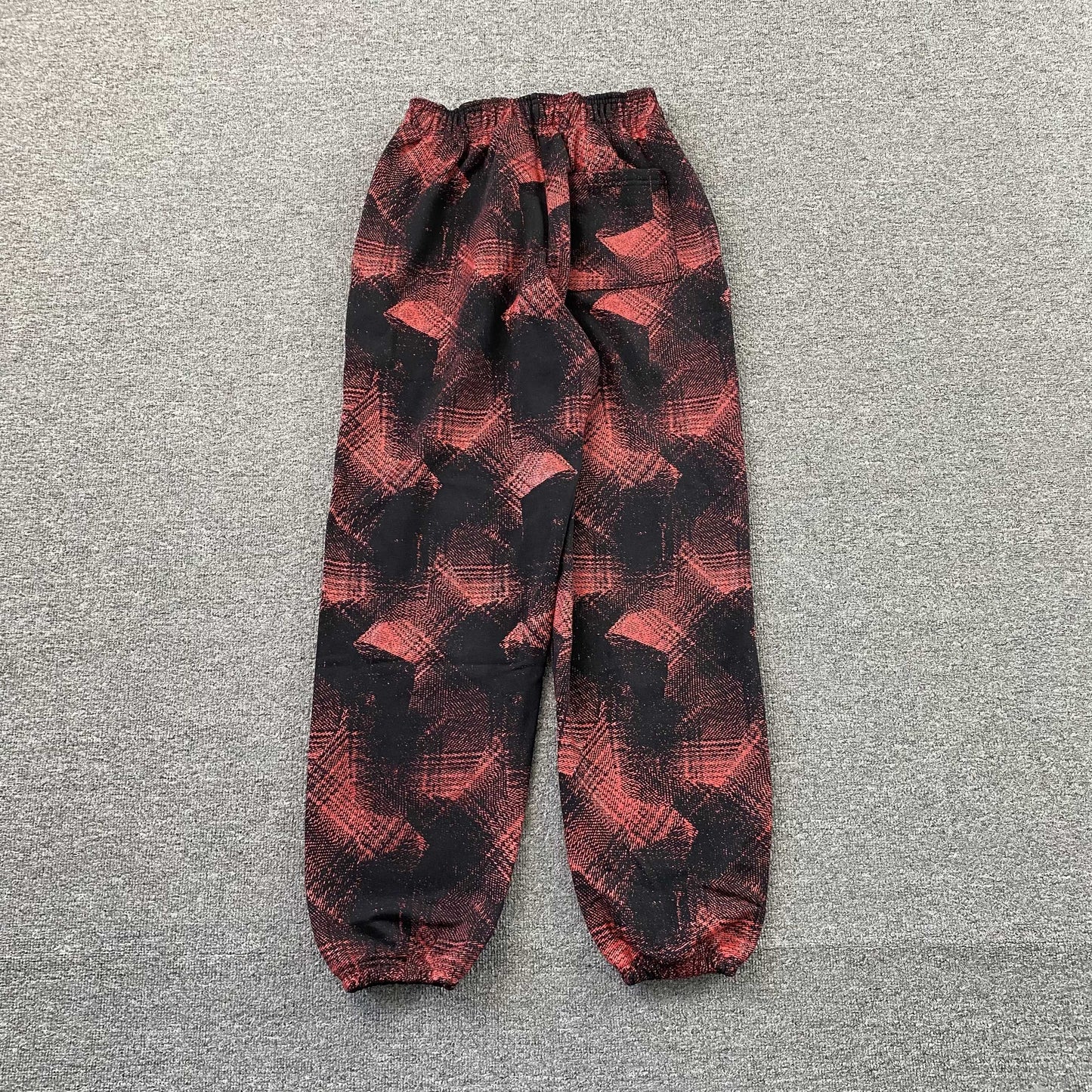 Sp5der Plaid Splatt Sweatpants Red