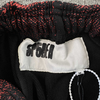 Sp5der Plaid Splatt Sweatpants Red