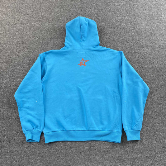 Sp5der Punk V2 Hoodie Cyan
