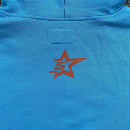 Sp5der Punk V2 Hoodie Cyan