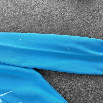 Sp5der Punk V2 Hoodie Cyan