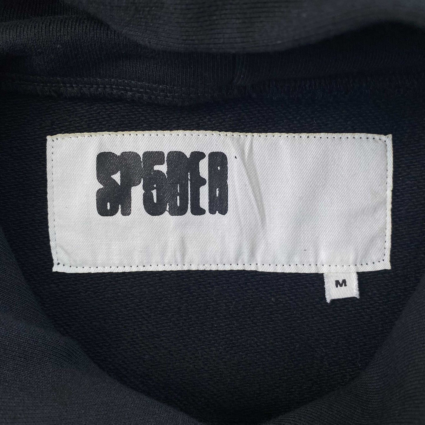 Sp5der Rhinestone Silk Hoodie Black