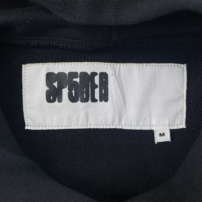 Sp5der Rhinestone Silk Hoodie Black