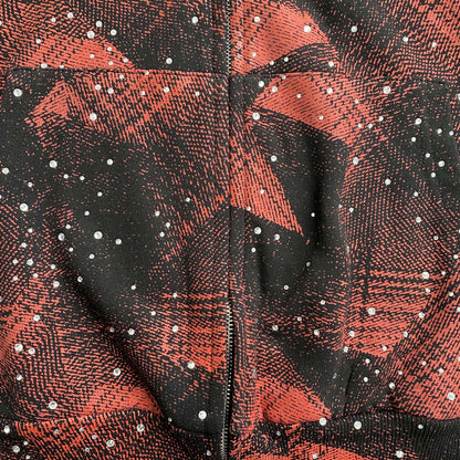 Sp5der Star Plaid Jacket Red