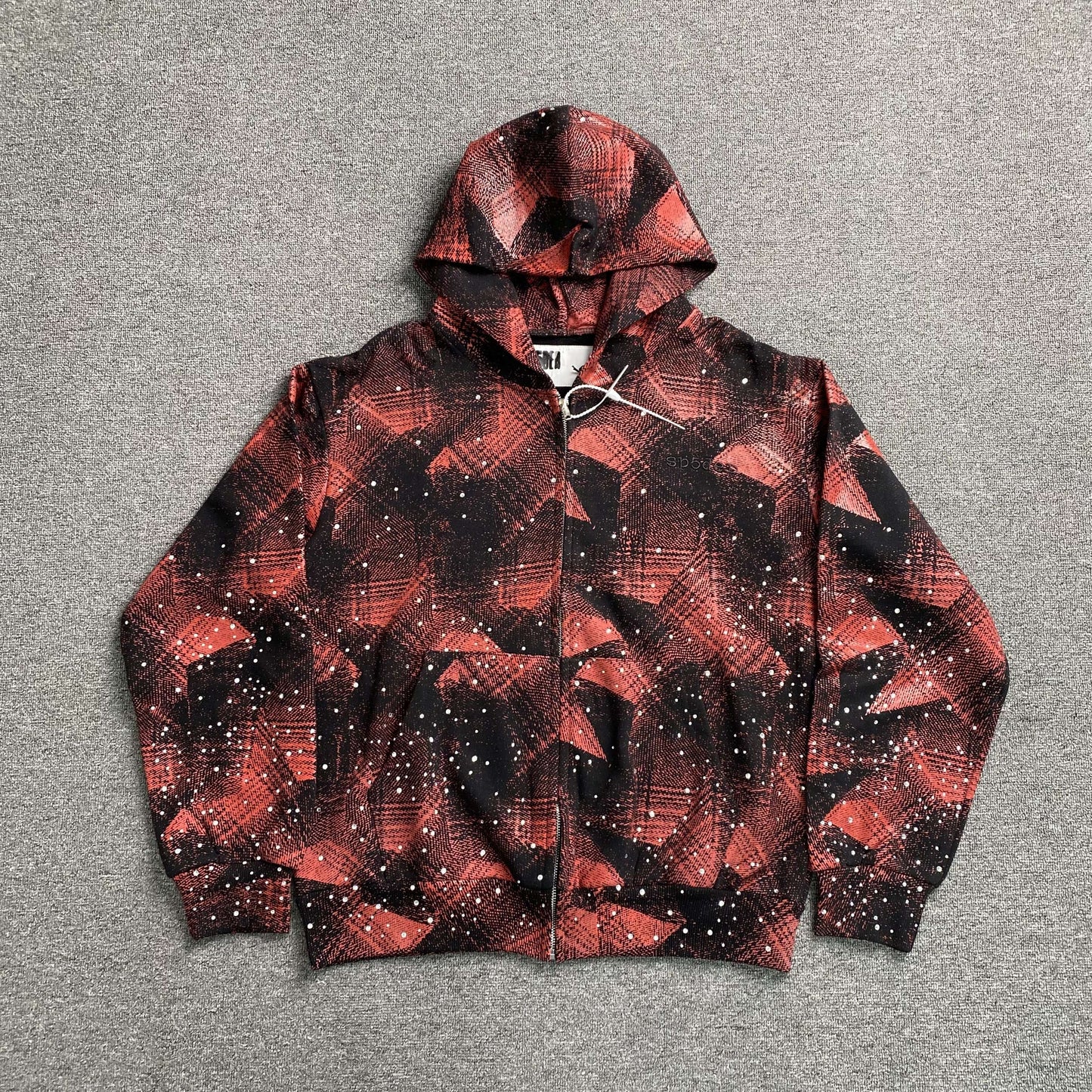 Sp5der Star Plaid Jacket Red