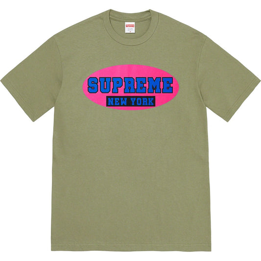 SUPREME NEW YORK TEE LIGHT OLIVE