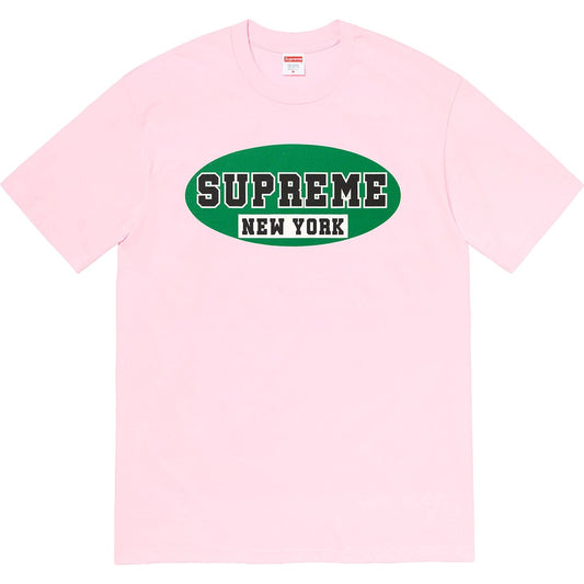 SUPREME NEW YORK TEE LIGHT PINK