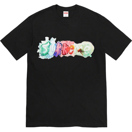 SUPREME WATERCOLOR TEE BLACK