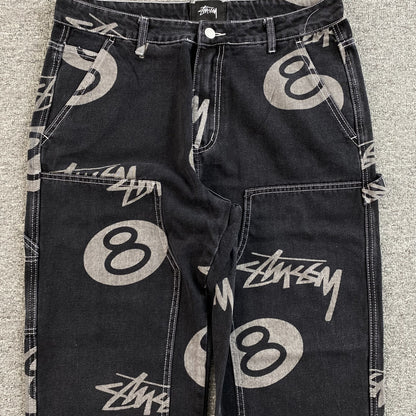 Stussy 8 Ball Jeans Black