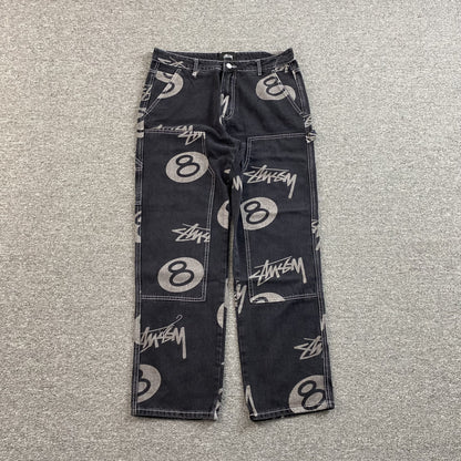 Stussy 8 Ball Jeans Black